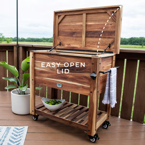 100 Quart Patio Cooler - Acacia – view 3