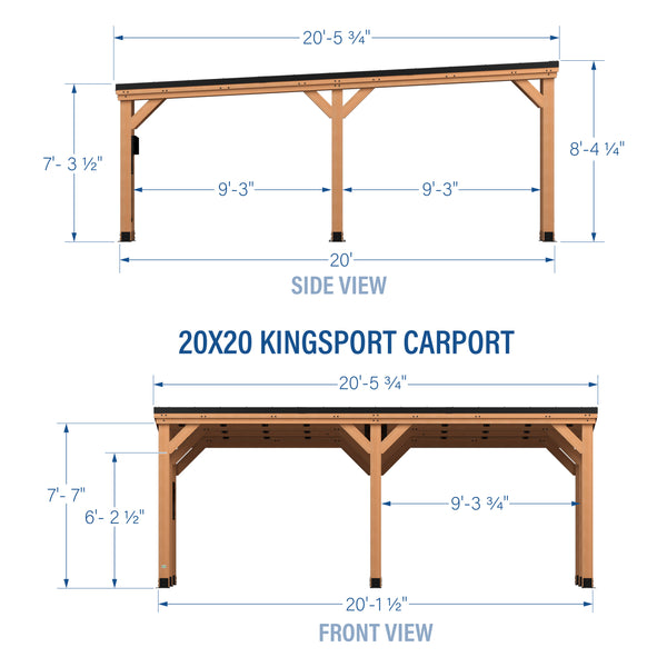 20x20 Kingsport Carport – view 2