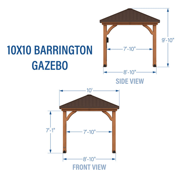 10x10 Barrington Gazebo – view 2