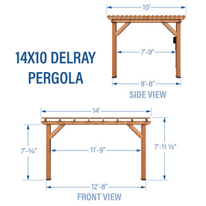14x10 Delray Pergola – view 2