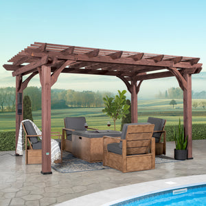 14x10 Somerville Pergola - Walnut Stain – Pergola