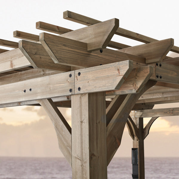 14x10 Somerville Pergola - Barnwood Stain – view 5