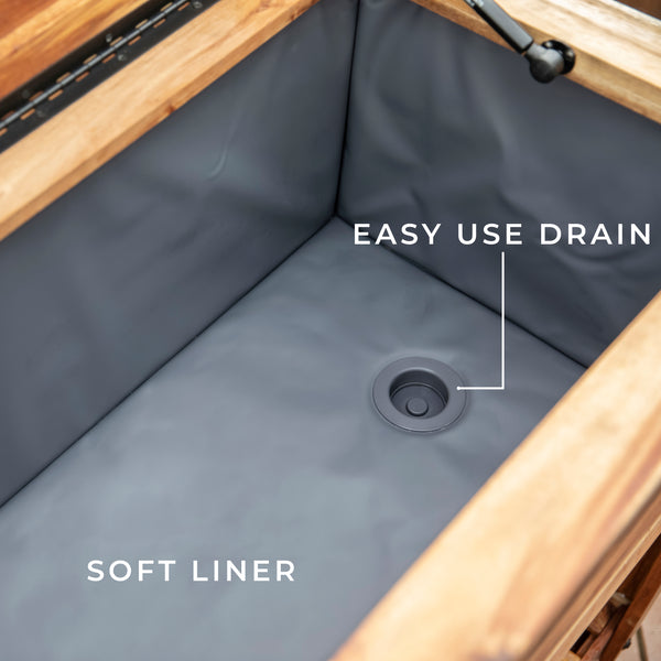 100 Quart Patio Cooler - Acacia – view 4