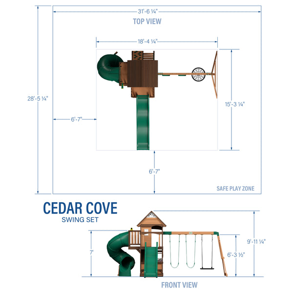 Cedar Cove Swing Set – view 2