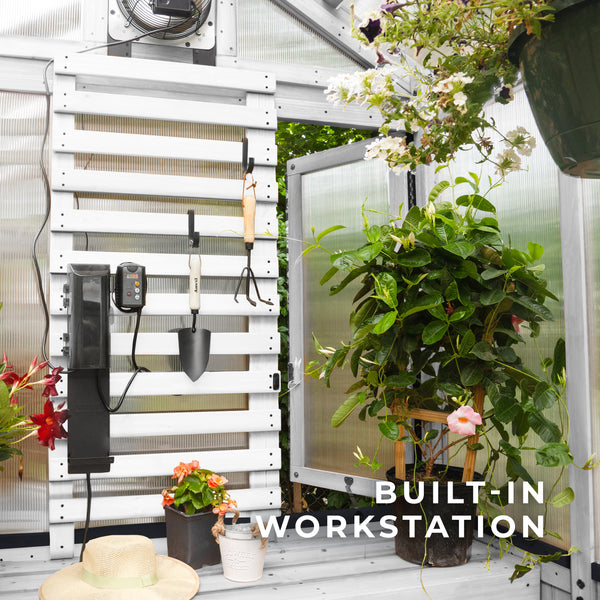 9x6 White Bellerose Greenhouse – view 7