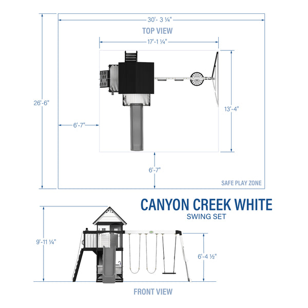 Canyon Creek Swing Set – White – view 2