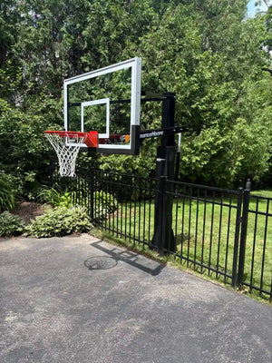 Recent basketball hoop installation