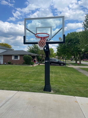 In ground basketball hoop