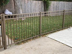 Light bronze aluminum Fence installed by Fenceworks