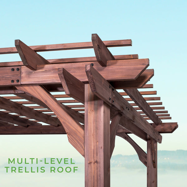 14x10 Somerville Pergola - Walnut Stain – view 5