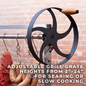 Premium Argentine/Santa Maria BBQ Grill with Wood Fire and Charcoal Grill – view 5
