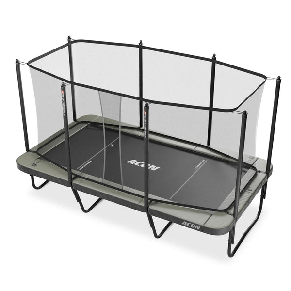 Trampoline with safety net 