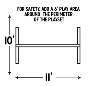 Adventure Gym #A-3 Swing Set Package - Swing Set Dimensions: 11' x 10'