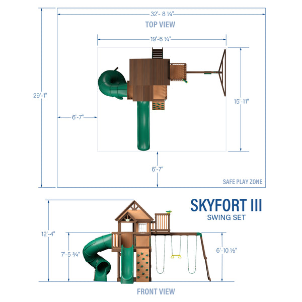 Skyfort III Swing Set – view 2