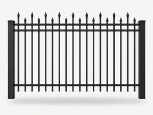 3 Rail Staggered Pickets