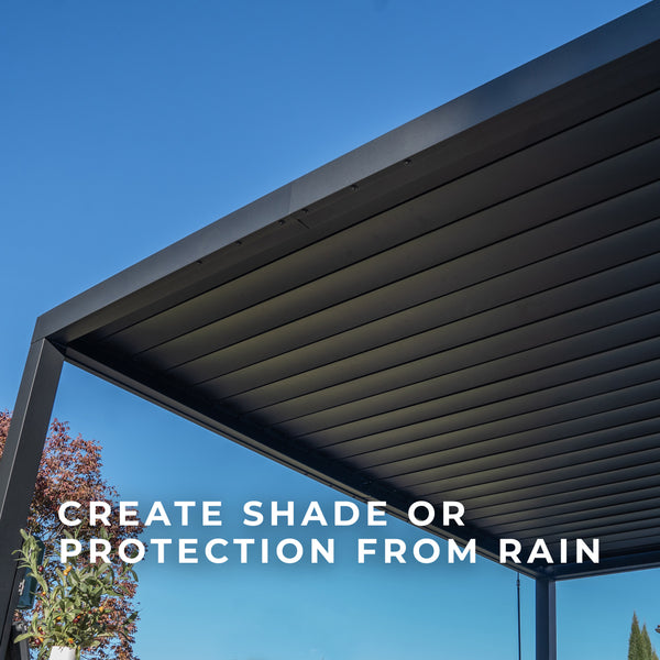 12x10 Sarasota Steel Louvered Pergola – view 7