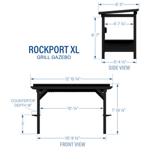 Rockport XL Steel Grill Gazebo – view 2
