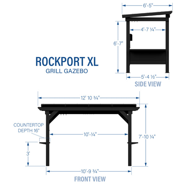 Rockport XL Steel Grill Gazebo – view 2