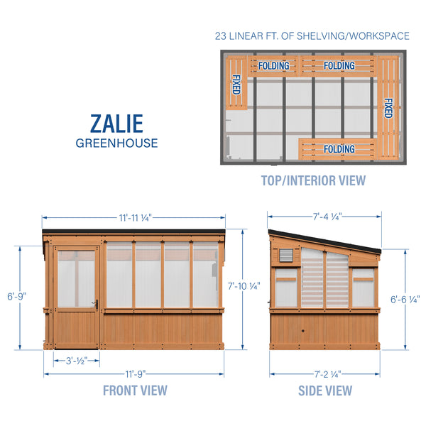 12x7 Zalie Greenhouse – view 2