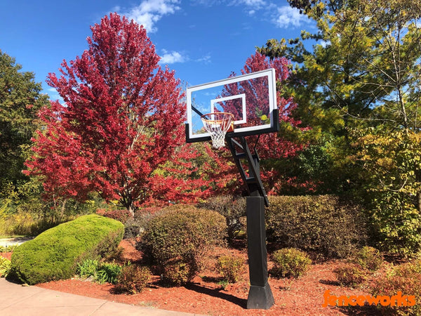 Proformance hoops basketball hoop in front yard driveway