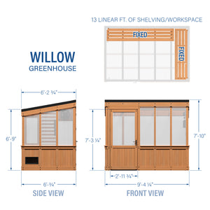 9x6 Willow Greenhouse – view 2