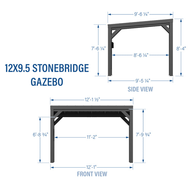 12x9.5 Stonebridge Gazebo – view 2