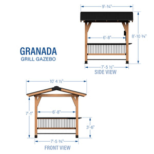 Granada Grill Gazebo with Outdoor Bar – view 2