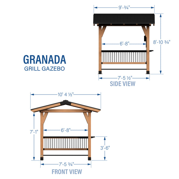 Granada Grill Gazebo with Outdoor Bar – view 2