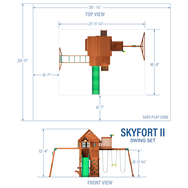 Skyfort II Swing Set – view 2