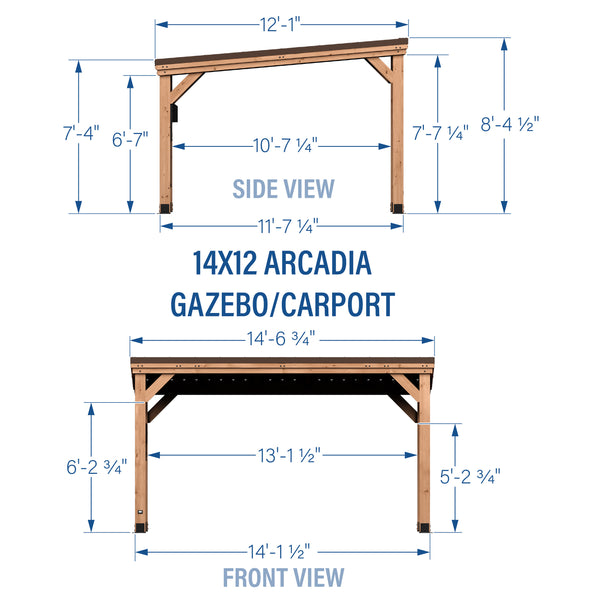 14x12 Arcadia Gazebo – view 2