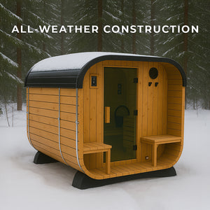 Lennon Outdoor Cube Sauna with Porch – 2-4 Person – view 5