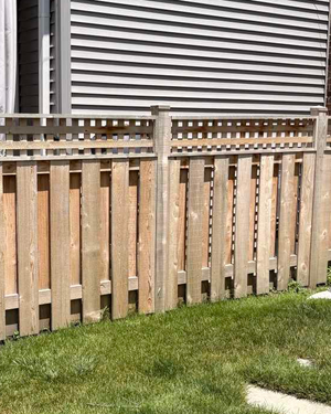 Recent fence installation