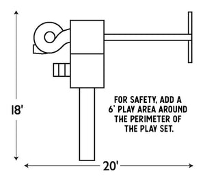 Discovery Depot #D48-3 Swing Set Package - Swing Set Dimensions: 20' x 18'