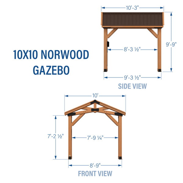 10x10 Norwood Gazebo – view 2