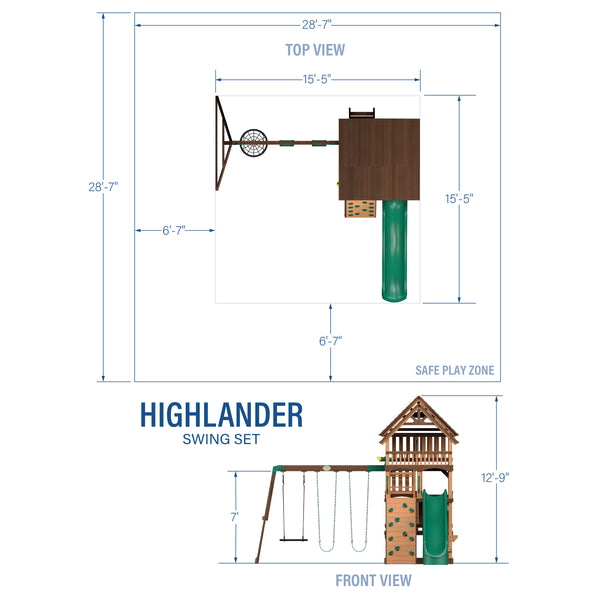 Highlander Swing Set – view 2