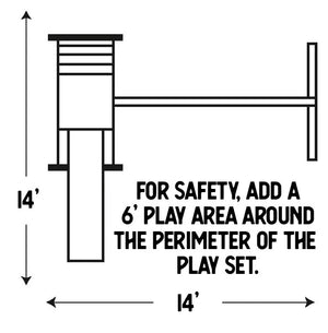 Frolic Zone #FA33-2 Swing Set Package - Swing Set Dimensions: 14' x 14'