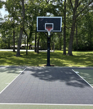 PROview 672 Perforated Aluminum Backboard basketball hoop installed by Fenceworks in Lincolnshire, IL