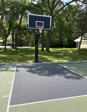 PROview 672 Perforated Aluminum Backboard basketball hoop installed by Fenceworks in Lincolnshire, IL