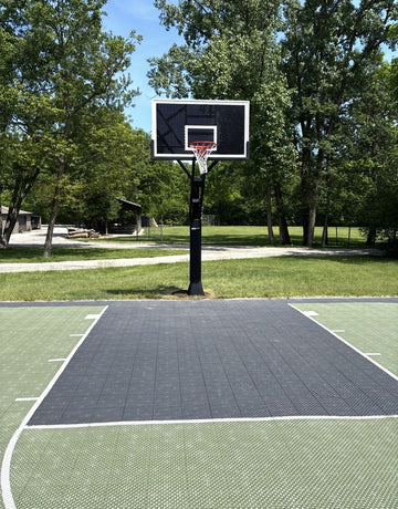 PROview 672 Perforated Aluminum Backboard basketball hoop installed by Fenceworks in Lincolnshire, IL