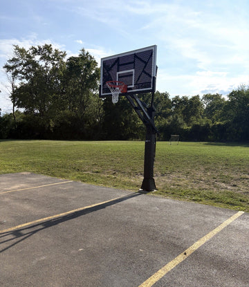 PROview 672 Perforated Aluminum Backboard basketball hoop installed by Fenceworks in Zion, IL