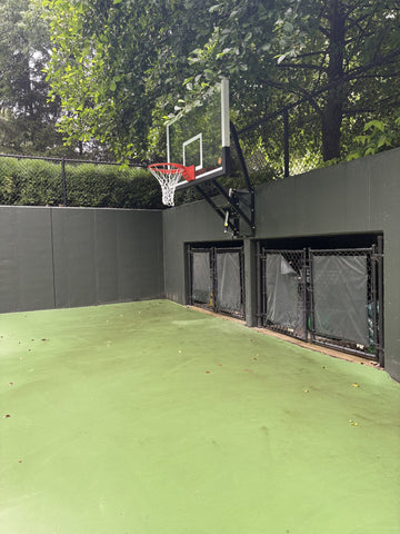 Wall Mount 60 basketball hoop installed by Fenceworks in Highland Park, IL