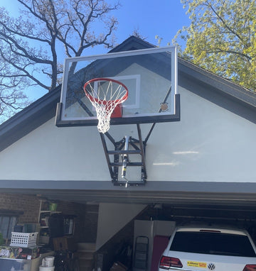 Wall Mount 60 basketball hoop installed by Fenceworks in Kenilworth, IL