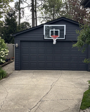 Wall Mount 60 basketball hoop installed by Fenceworks in Winnetka, IL