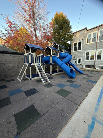 Adventure World vinyl play set installed by Fenceworks in Chicago, IL
