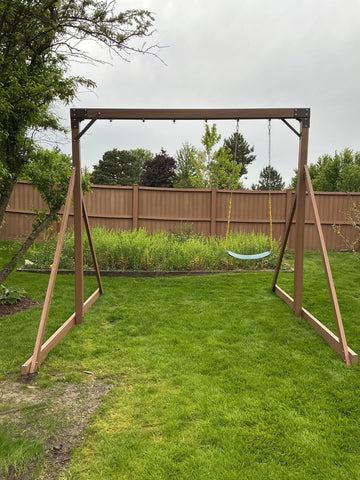 Adventure World vinyl play set installed by Fenceworks in Naperville, IL