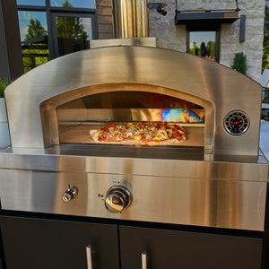 Edgemont Bay | U-Shape Outdoor Kitchen with Bar Seating, Grill & Pizza Oven – view 7