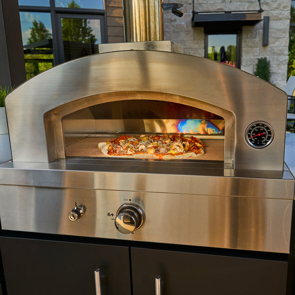 Edgemont Bay | U-Shape Outdoor Kitchen with Bar Seating, Grill & Pizza Oven – view 7