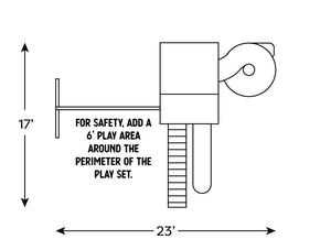 Happy Hideout #H68-10 Swing Set Package - Swing Set Dimensions: 23' x 17'