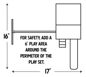 Happy Hideout #H68-2 Swing Set Package - Swing Set Dimensions: 17' x 16'