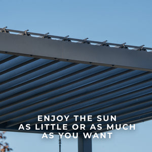 20x10 Sarasota Steel Louvered Pergola – view 7